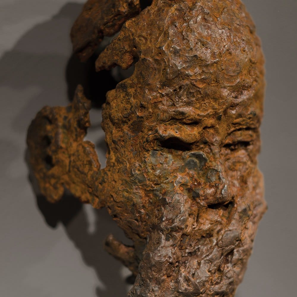 Zeitzeuge Skulptur portrait Eisen schweiz David Werthmueller